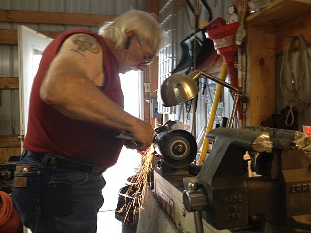 Mike Sharpens Blade