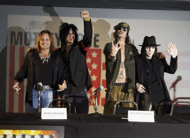 CA : Motley Crue Reunites in Los Angeles Motley Crue: Vince Neil, Nikki Sixx, Tommy Lee and Mick Mars in 2005